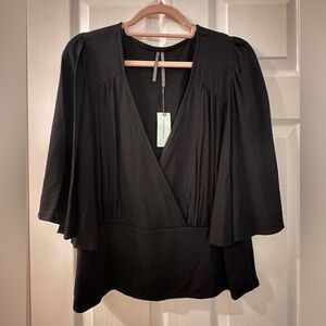 NWT By Anthropologie Flutter Sleeve Blouse